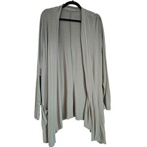 Torrid Super Soft Knits Olive Green Open Front Cardigan‎ Plus Size Drape 4